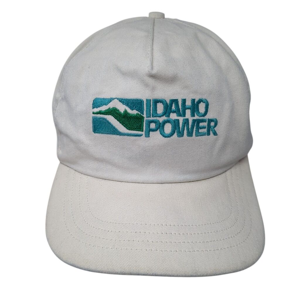 Idaho Power Slideback Hat White One Size Adjustable Embroidered 6 Panel